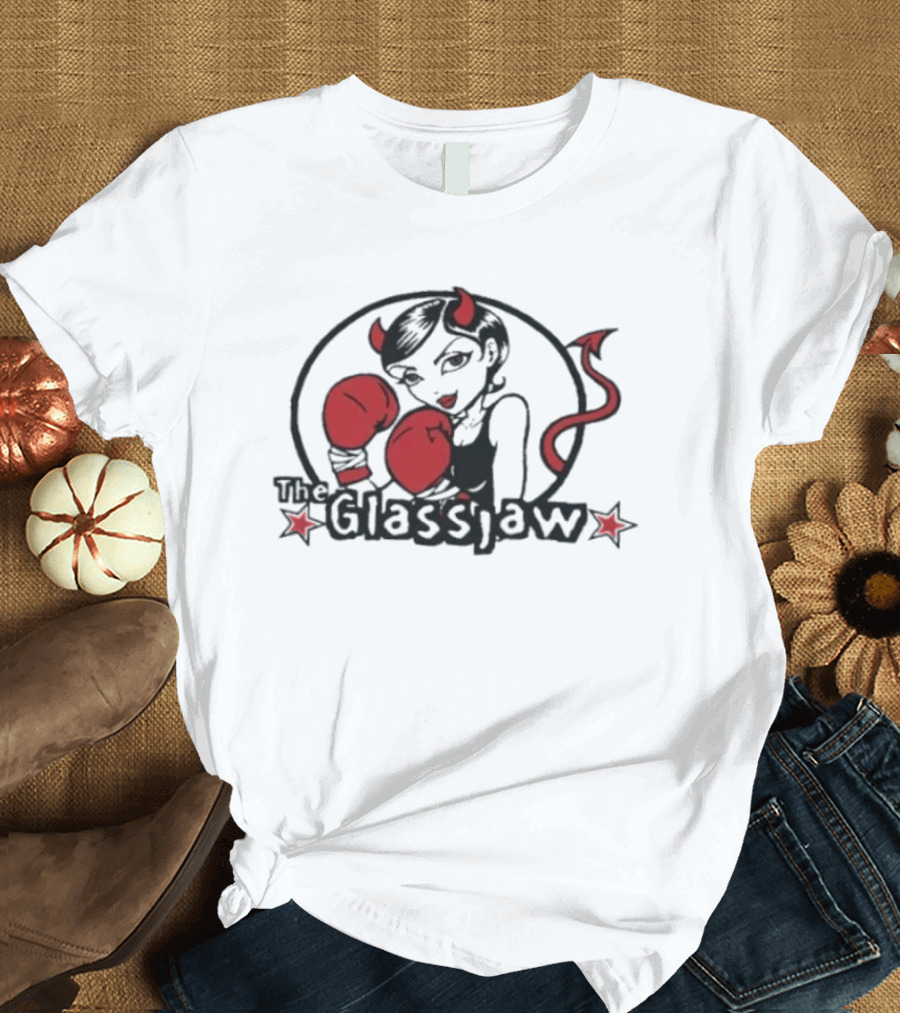 The Glassjaw Devil Girl Red Boxing Gloves Post Hardcore T-Shirt