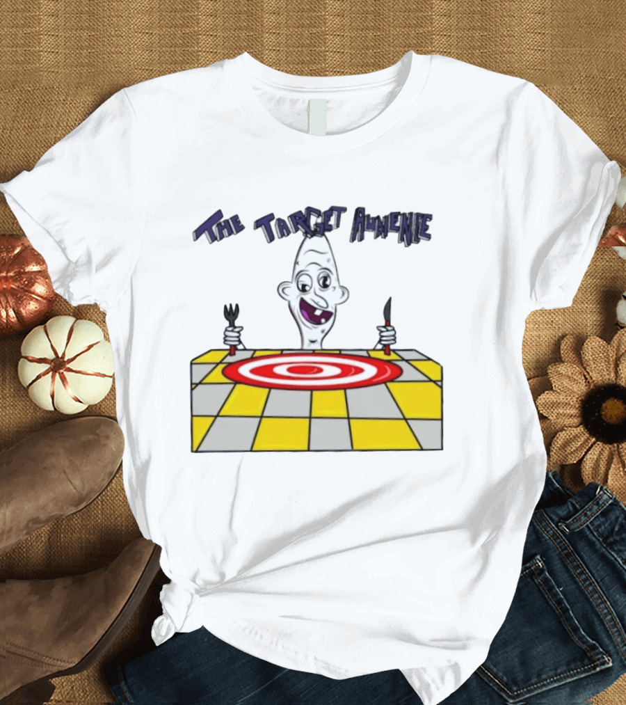 The Target Audience Cartoon Character With Fork And Knife T-Shirt