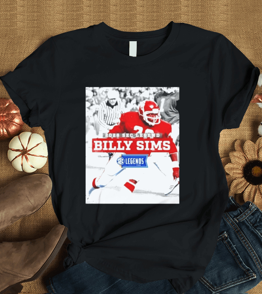 2026 SEC Legend Billy Sims Oklahoma Sooners Football T-Shirt