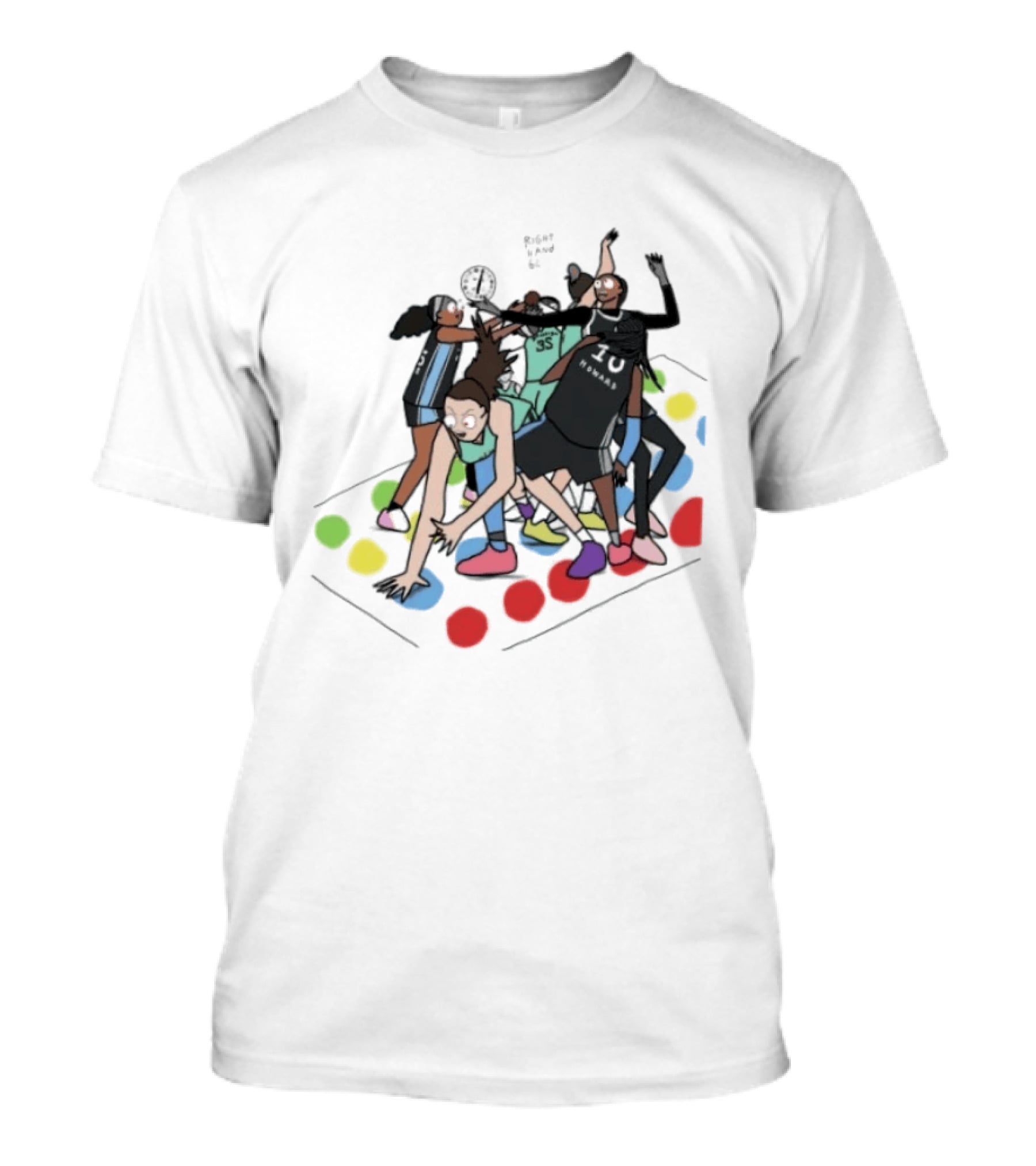 Brooklyn 35 Howard 10 Atlanta Dream Vs NY Liberty Twister Floor Game Competition T-Shirt