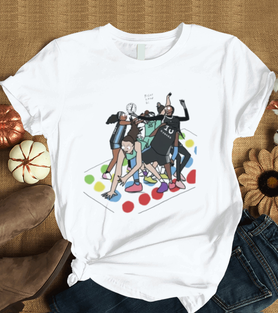 Brooklyn 35 Howard 10 Atlanta Dream Vs NY Liberty Twister Floor Game Competition T-Shirt