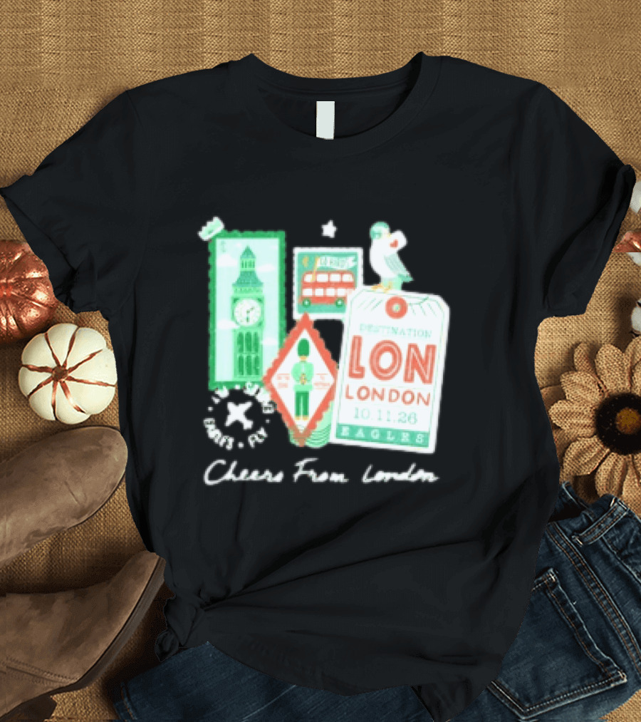 Philadelphia Eagles Destination London 101126 Cheers London T-Shirt