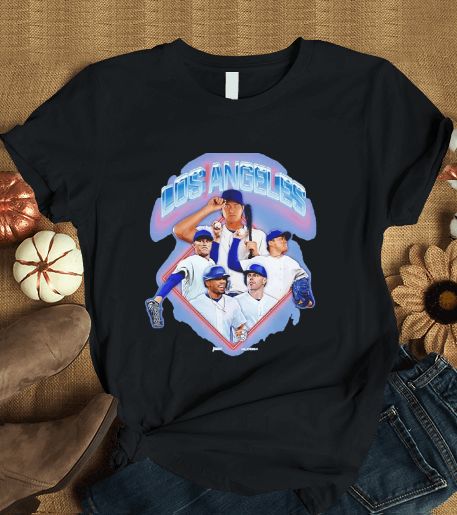 Los Angeles Dodgers Stars Shohei Ohtani Mookie Betts Number 17 50 Baseball Team Players T-Shirt