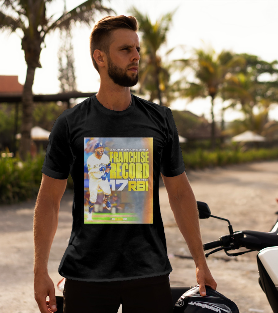 Jackson Chourio Franchise Record 17 RBI Postseason Milwaukee Brewers T-Shirt