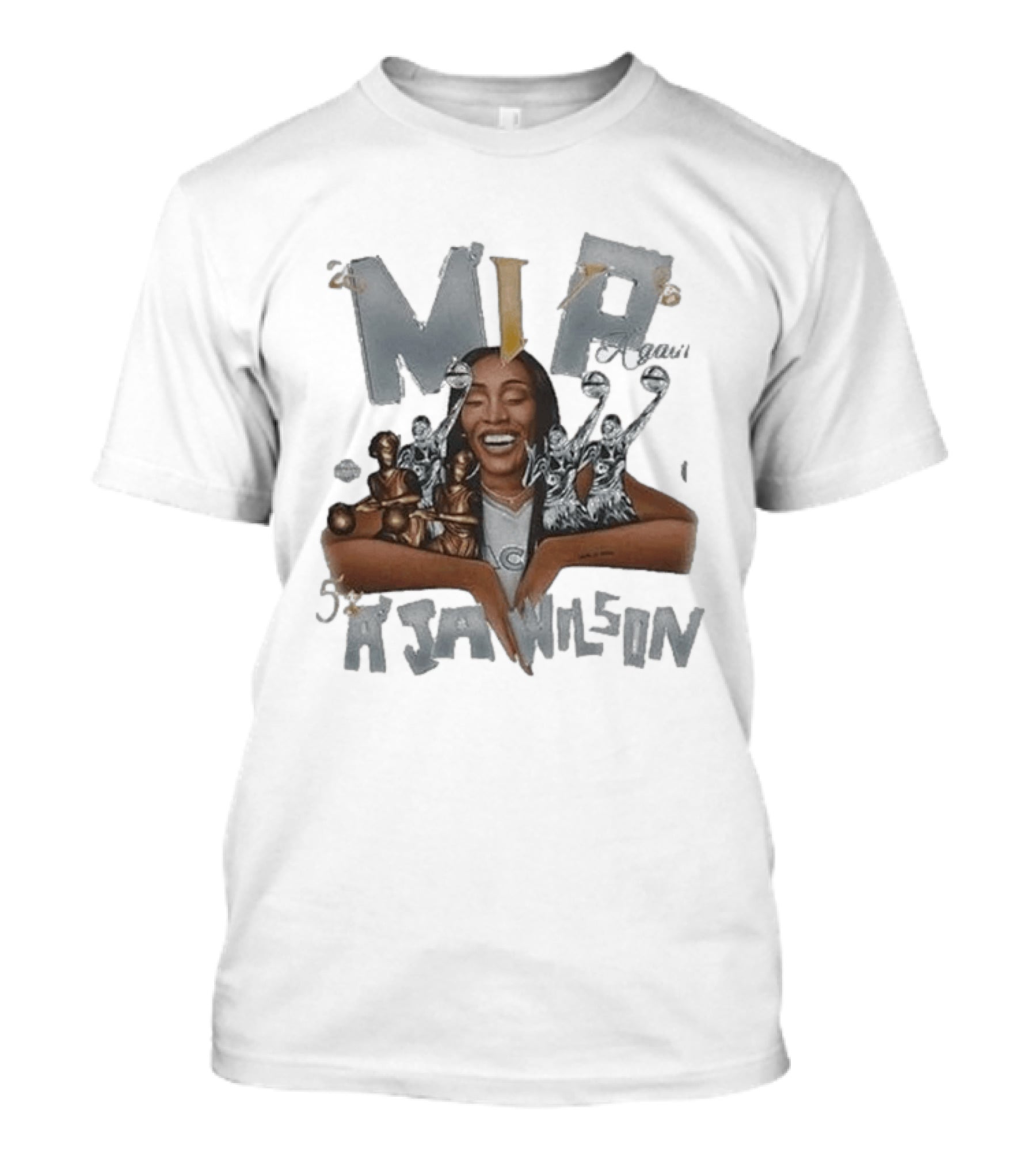 MVP A'ja Wilson Las Vegas Aces 2026 WNBA Champions Celebration T-Shirt