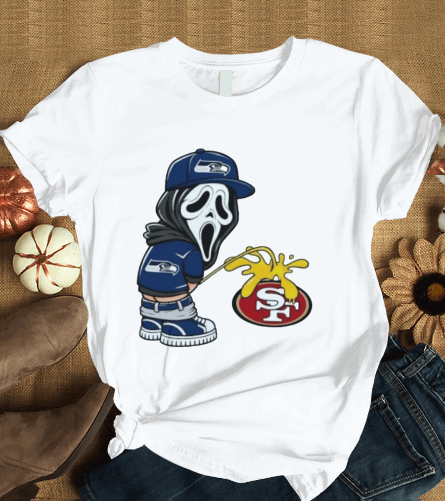 Seattle Seahawks Ghostface Fan Rivalry With San Francisco 49ers T-Shirt