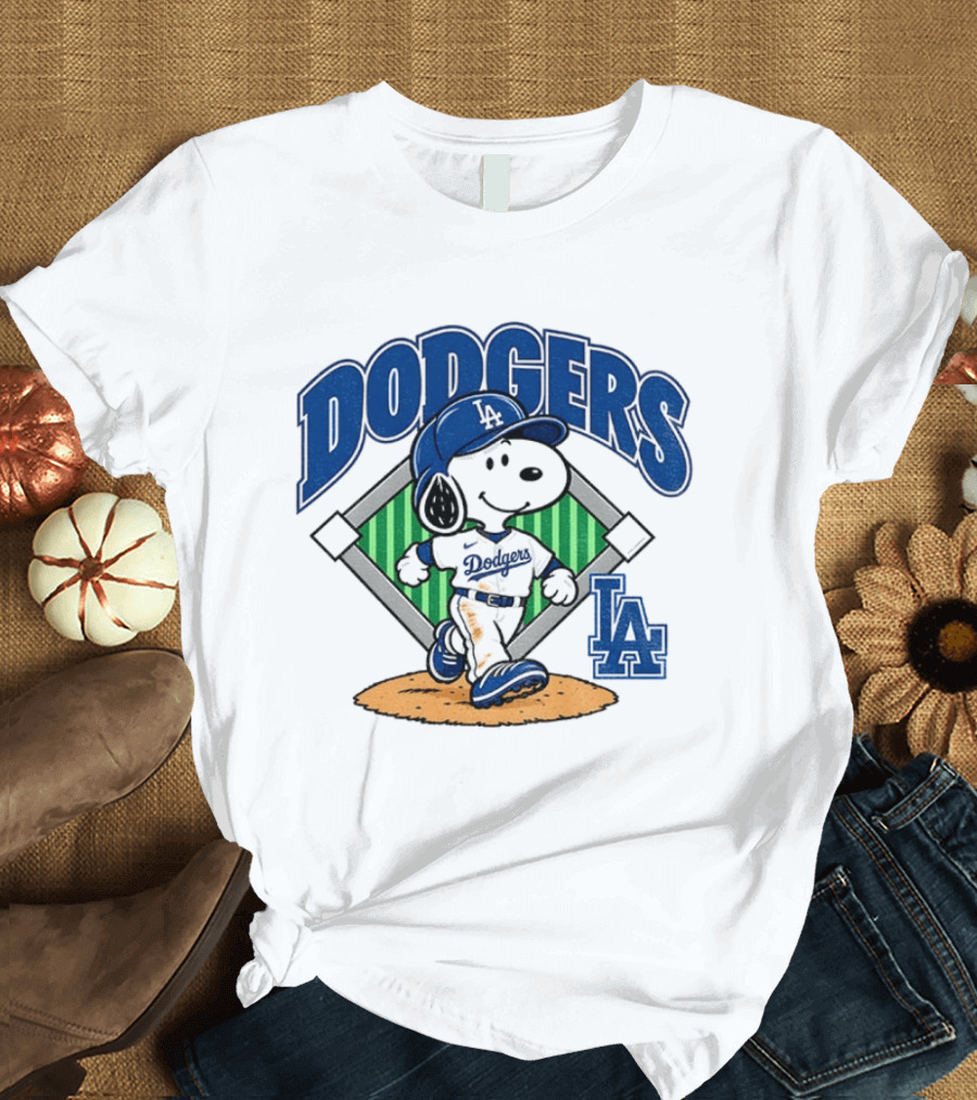 Snoopy Baseball Los Angeles Dodgers MLB Take October T-Shirt