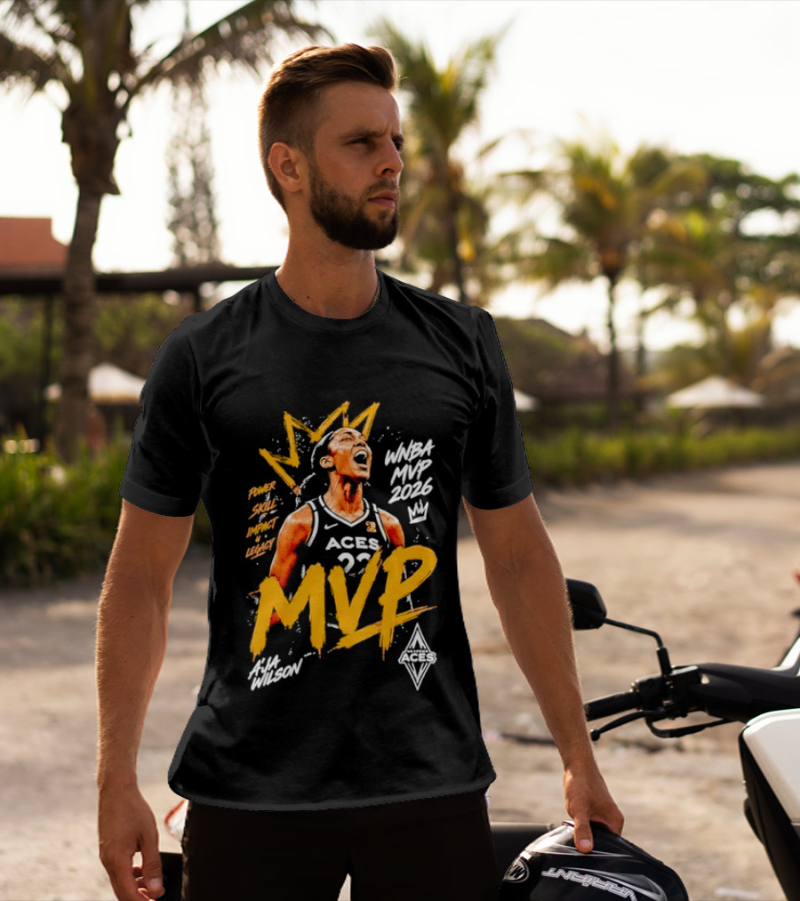 A'ja Wilson Las Vegas Aces MVP WNBA 2026 Power Skill Impact Legacy T-Shirt