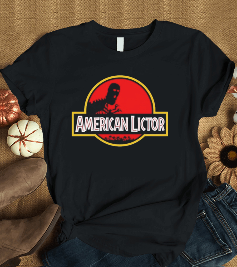 American Lictor Dinosaur Movie Jurassic T-Shirt