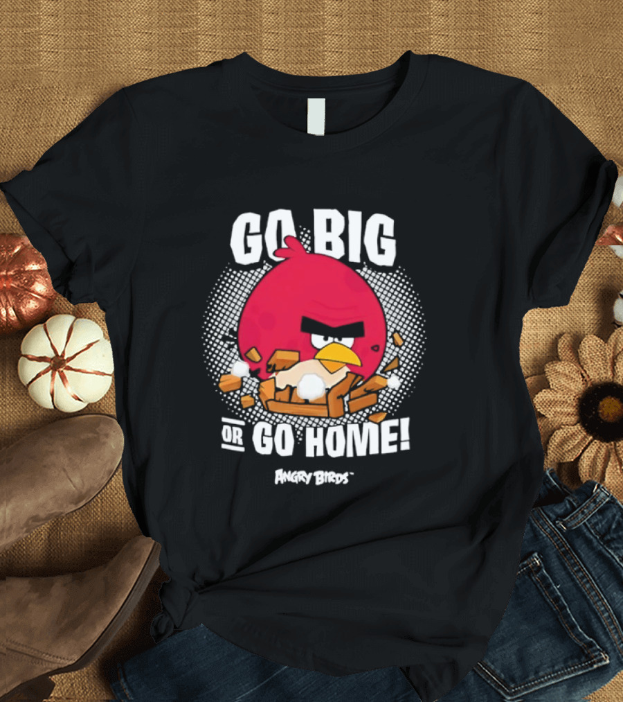 Angry Birds Go Big Or Go Home Red Bird Gaming T-Shirt