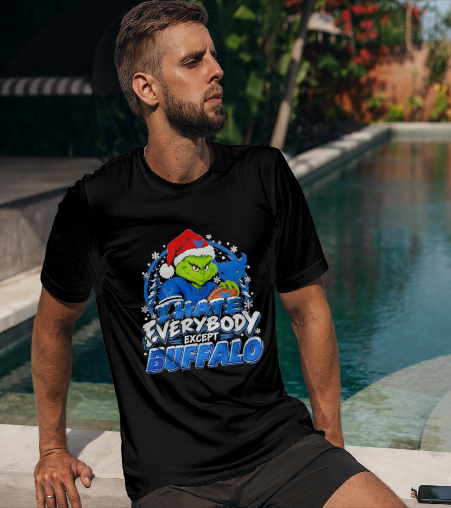 I Hate Everybody Except Buffalo Grinch X Buffalo Bulls Christmas 2026 T-Shirt