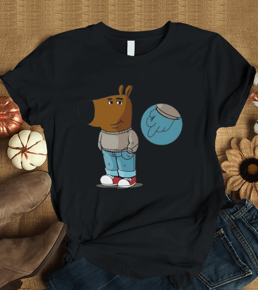 Chill Guy Middle Finger Bear Sweater Jeans Casual T-Shirt