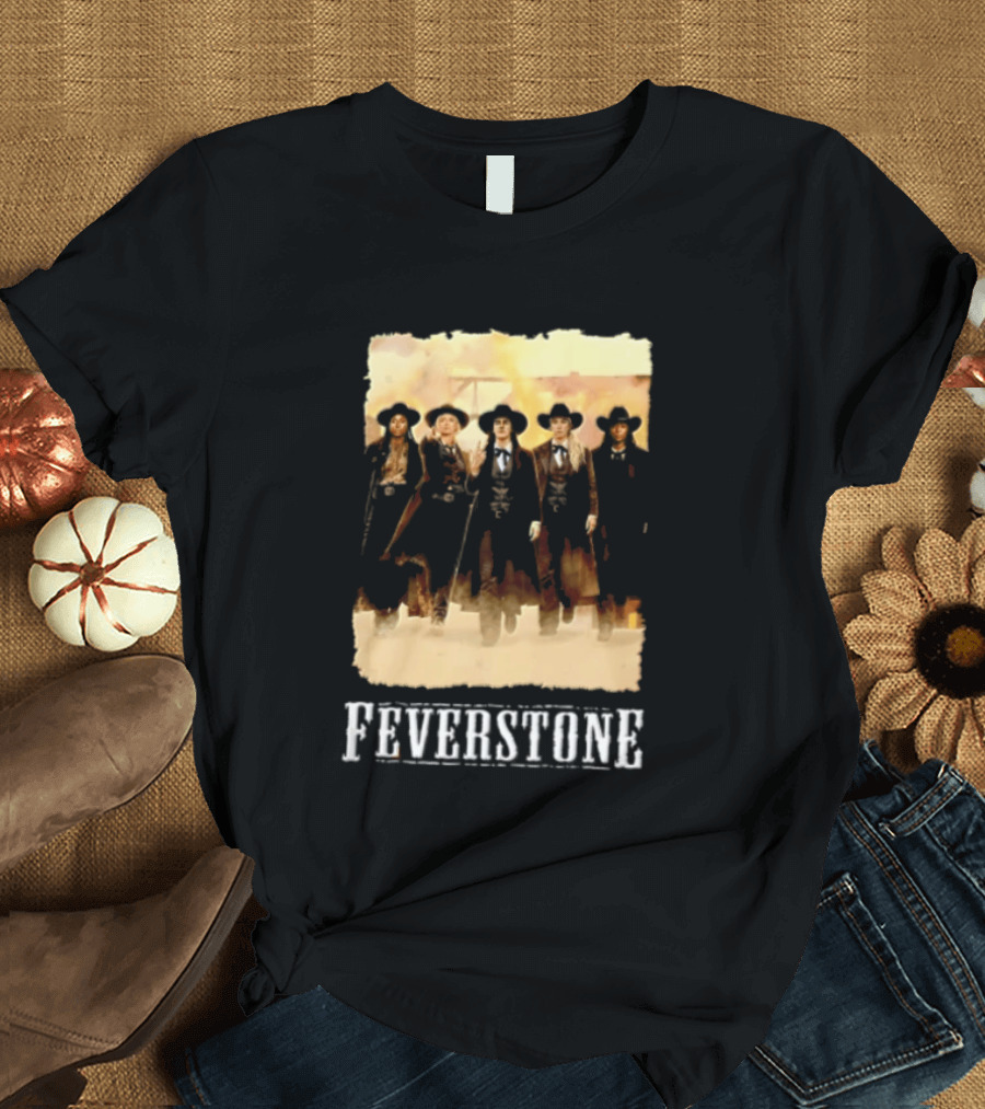 Feverstone Five Women Cowboy Outfits Walking T-Shirt