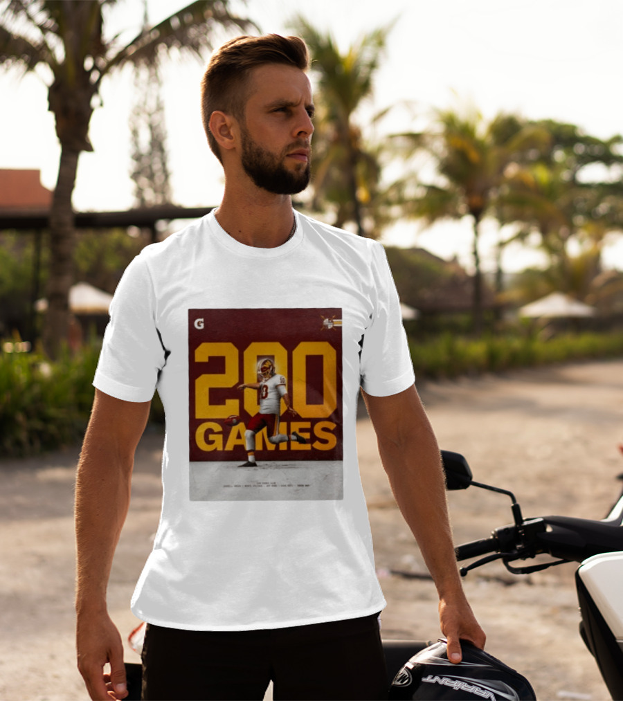 200 Games Tress Way 200 Games Club Washington Commanders T-Shirt