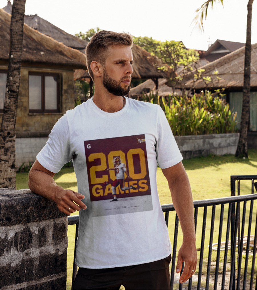 200 Games Tress Way 200 Games Club Washington Commanders T-Shirt