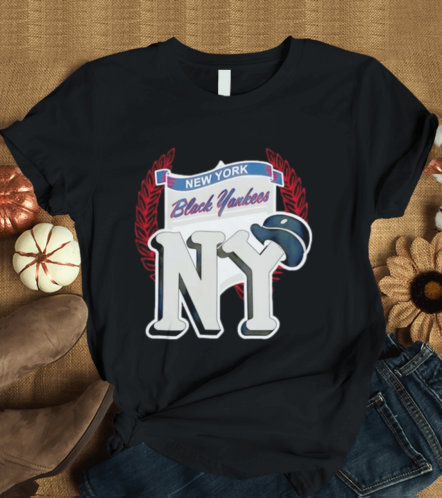 New York Black Yankees NY Negro Leagues History Emblem With Cap T-Shirt
