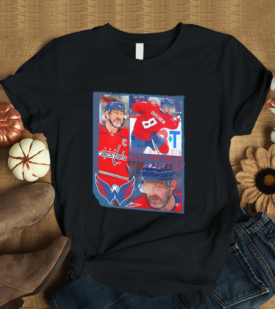 Alex Ovechkin Washington Capitals 8 NHL Hockey Legend Memorabilia T-Shirt