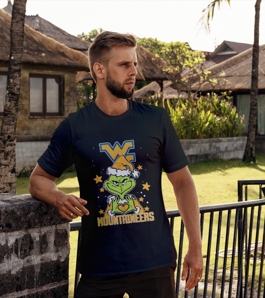 West Virginia Mountaineers Christmas Grinch Fan Gear T-Shirt