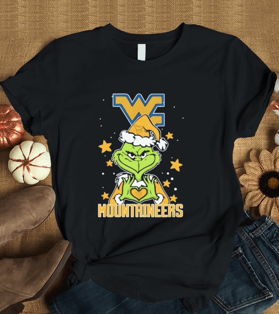 West Virginia Mountaineers Christmas Grinch Fan Gear T-Shirt