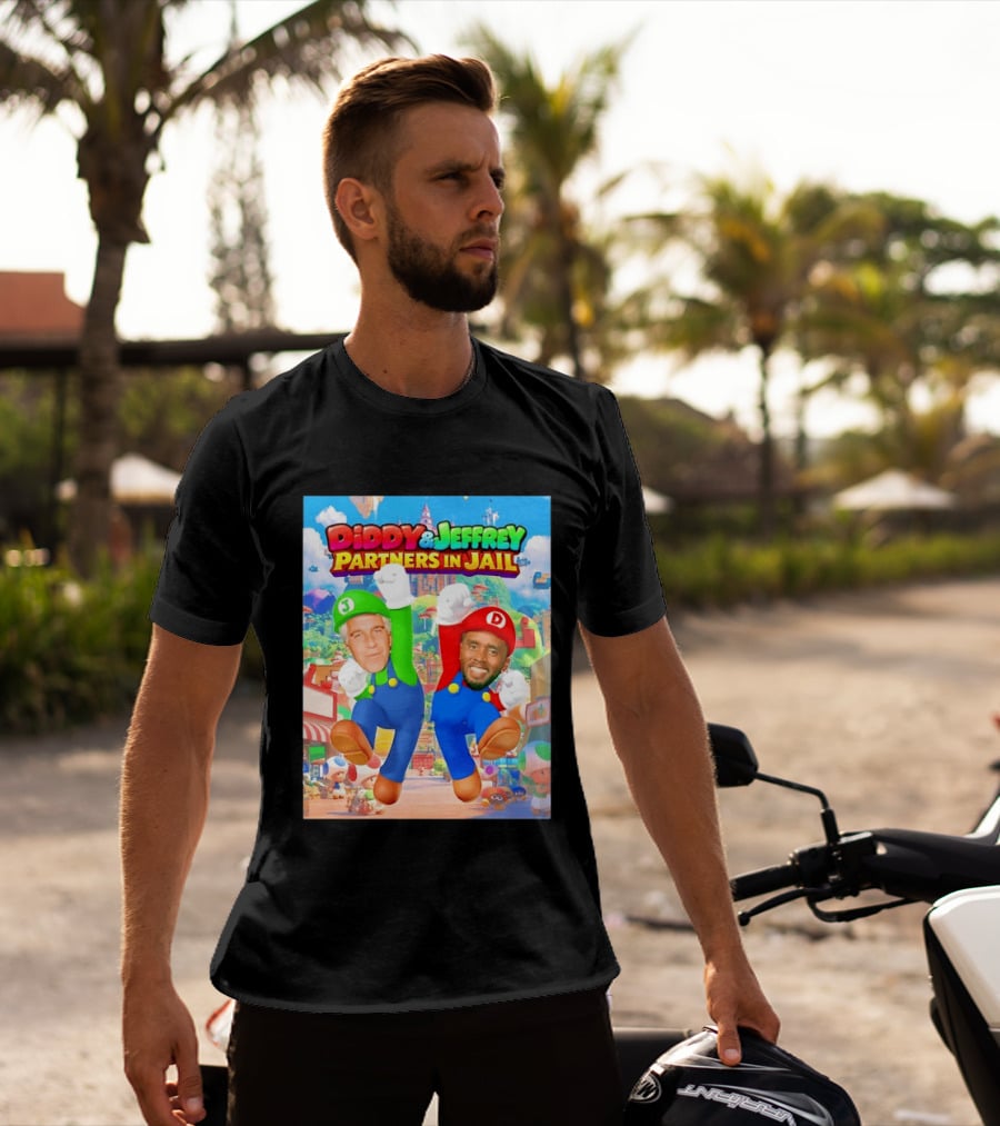 Diddy And Jeffrey Partners In Jail Super Bros Adventure T-Shirt