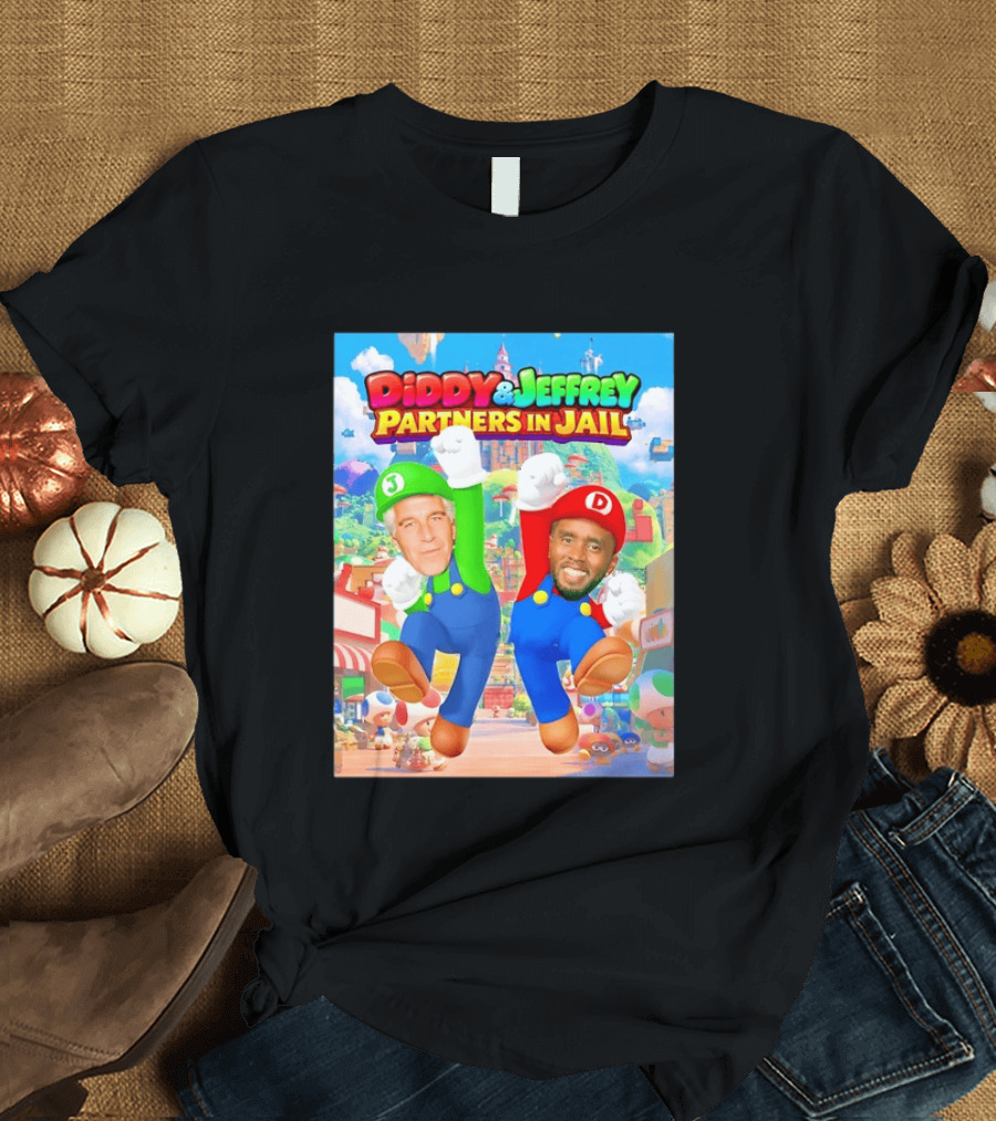Diddy And Jeffrey Partners In Jail Super Bros Adventure T-Shirt