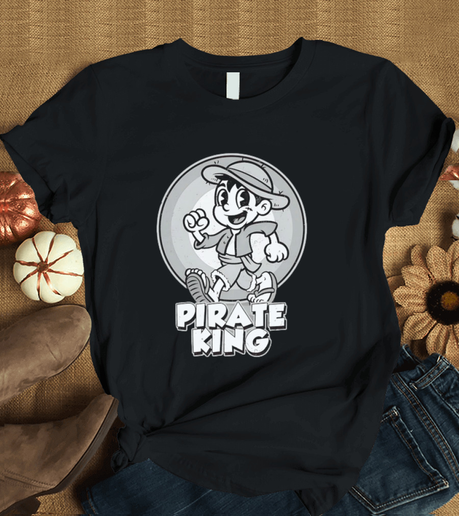 Monkey D Luffy Pirate King Retro Cartoon T-Shirt