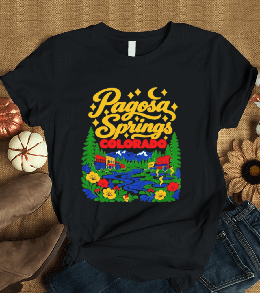 Pagosa Springs Colorado Scenic Nature And Village T-Shirt