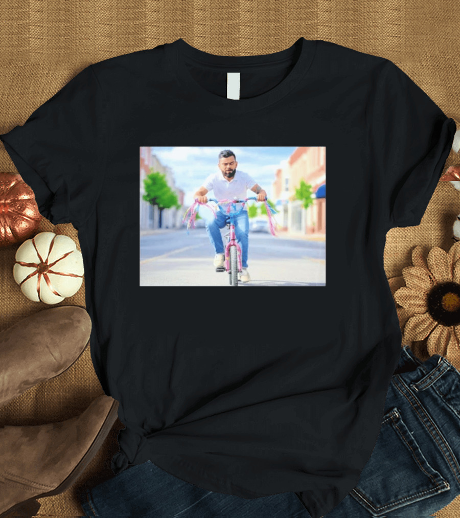 Virat Kohli Riding A Small Bicycle Cricket T-Shirt