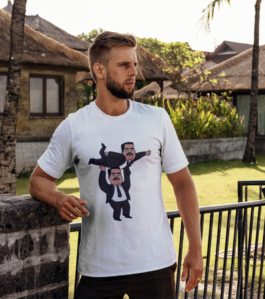 Guillermo Rodriguez Cartoon Lifting Himself Jimmy Kimmel Live T-Shirt
