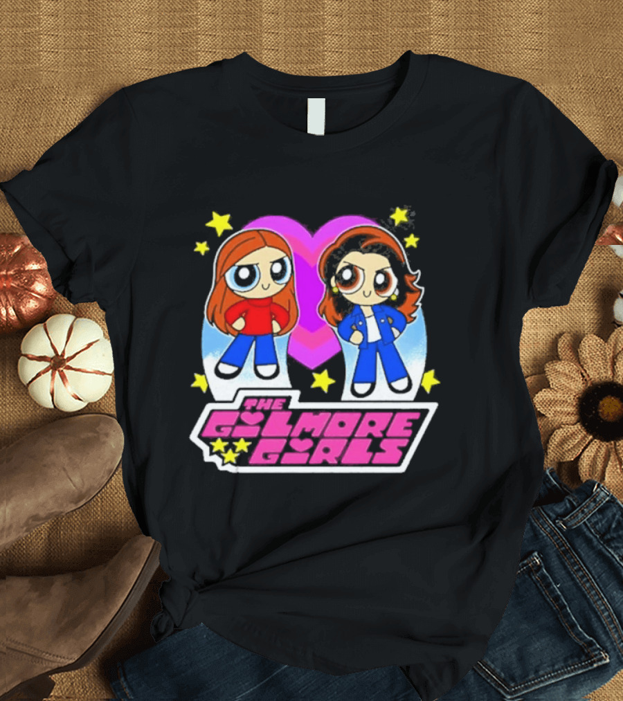 The Gilmore Girls Characters As Powerpuff Girls With Stars T-Shirt