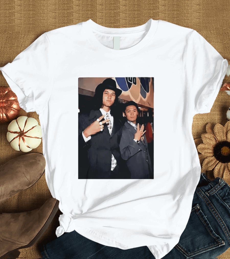 Shohei Ohtani And Ippei Mizuhara Cubbies Style Polaroid T-Shirt