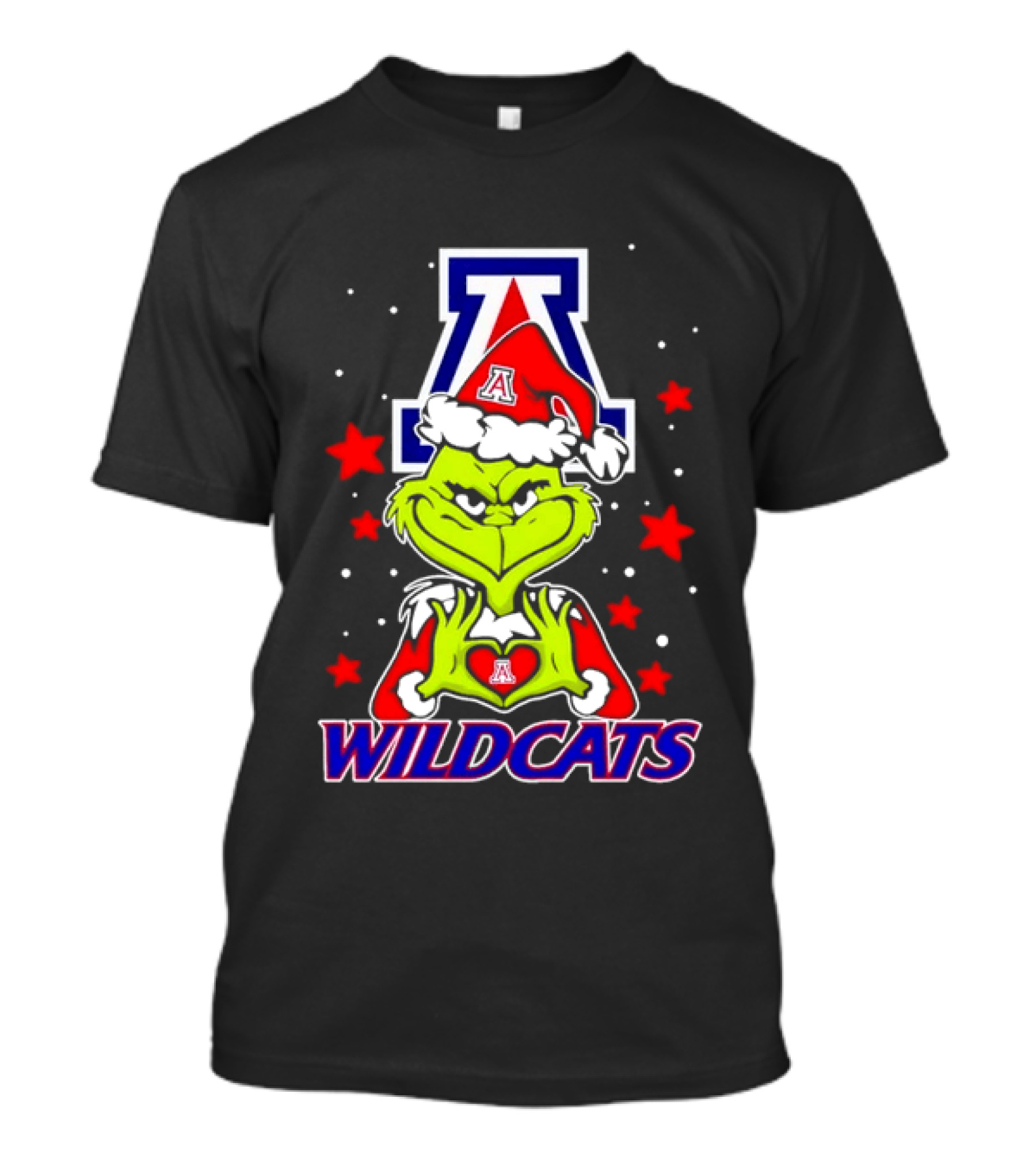 Arizona Wildcats Christmas Grinch NCAA Fan Gear T-Shirt