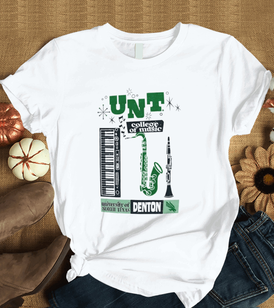 UNT College Of Music University Of North Texas Denton Music Instruments T-Shirt