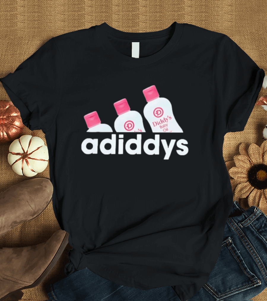 Adiddys Diddy's Baby Oil Meme Bottles T-Shirt