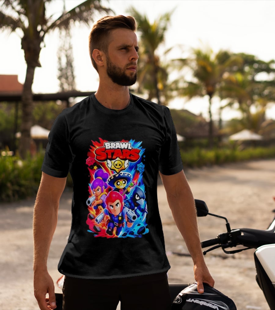 Brawl Stars Characters Action Group Gaming Showdown T-Shirt