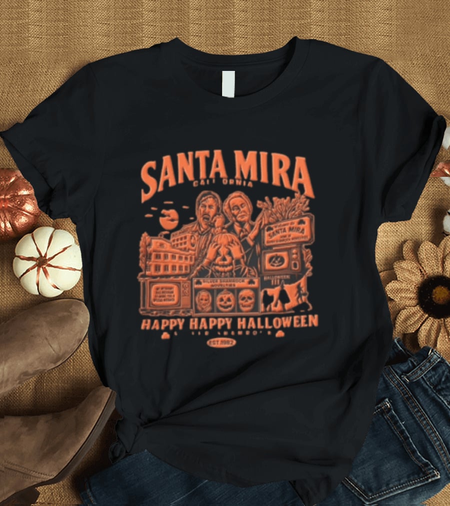 Santa Mira Dan O Herlihy Halloween III Silver Shamrock Happy Happy Halloween T-Shirt