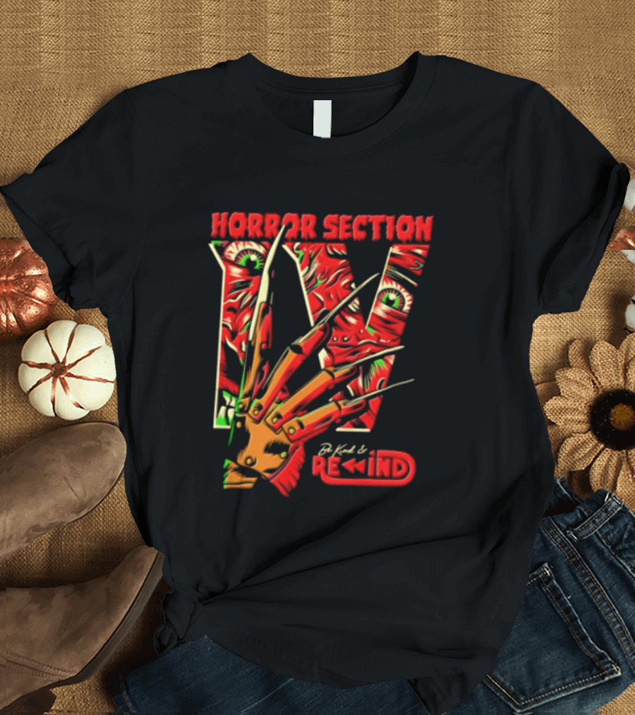 Horror Section IV Be Kind Rewind Freddy Krueger Claw Eyes T-Shirt