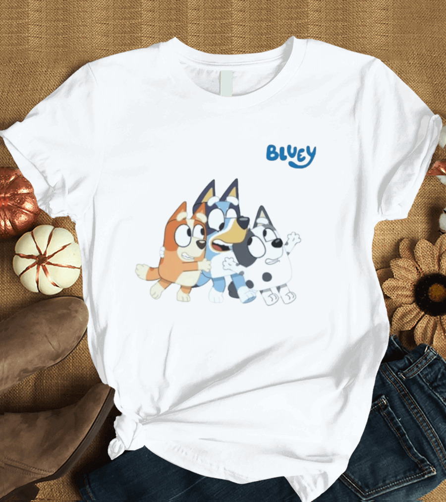 Bluey And Friends Bingo Muffin Heeler Cartoon Characters T-Shirt