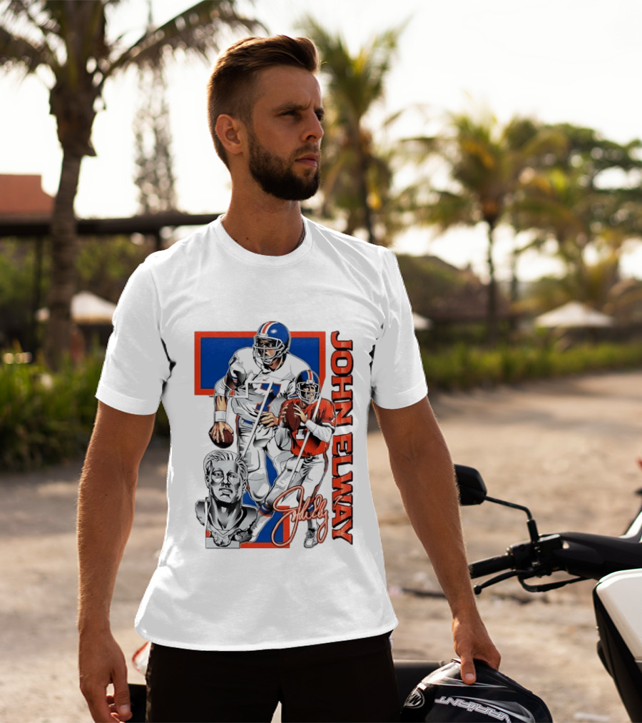 John Elway Denver Broncos Number 7 Quarterback T-Shirt