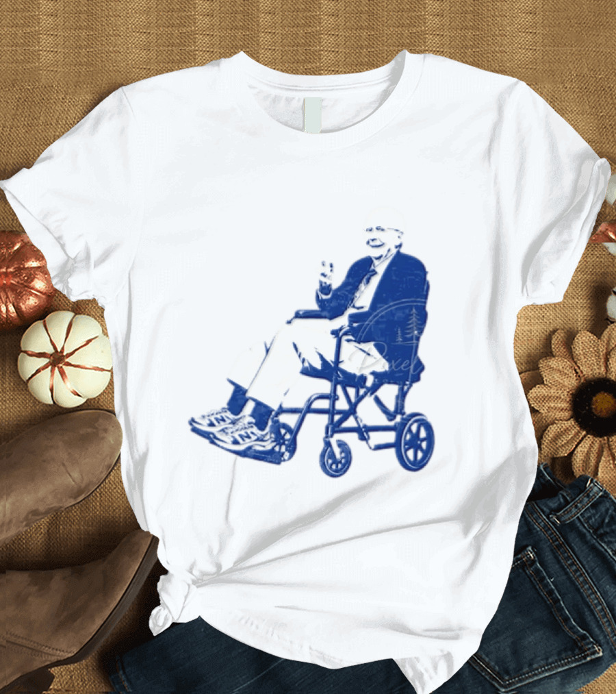 Kentucky Political Humor Go For Two Finger Man In Wheelchair Sneakers T-Shirt