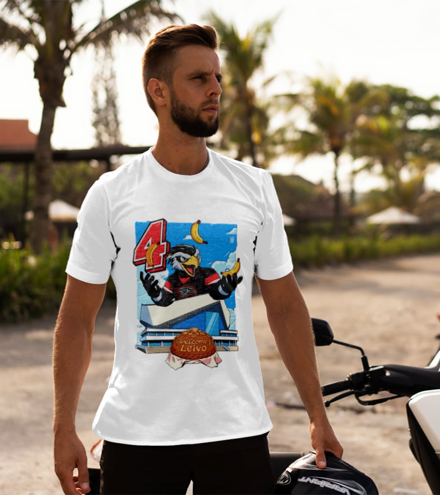 Leivo Welcome 4 Hawk In Hockey Jersey With Bananas In Front Of Arena T-Shirt