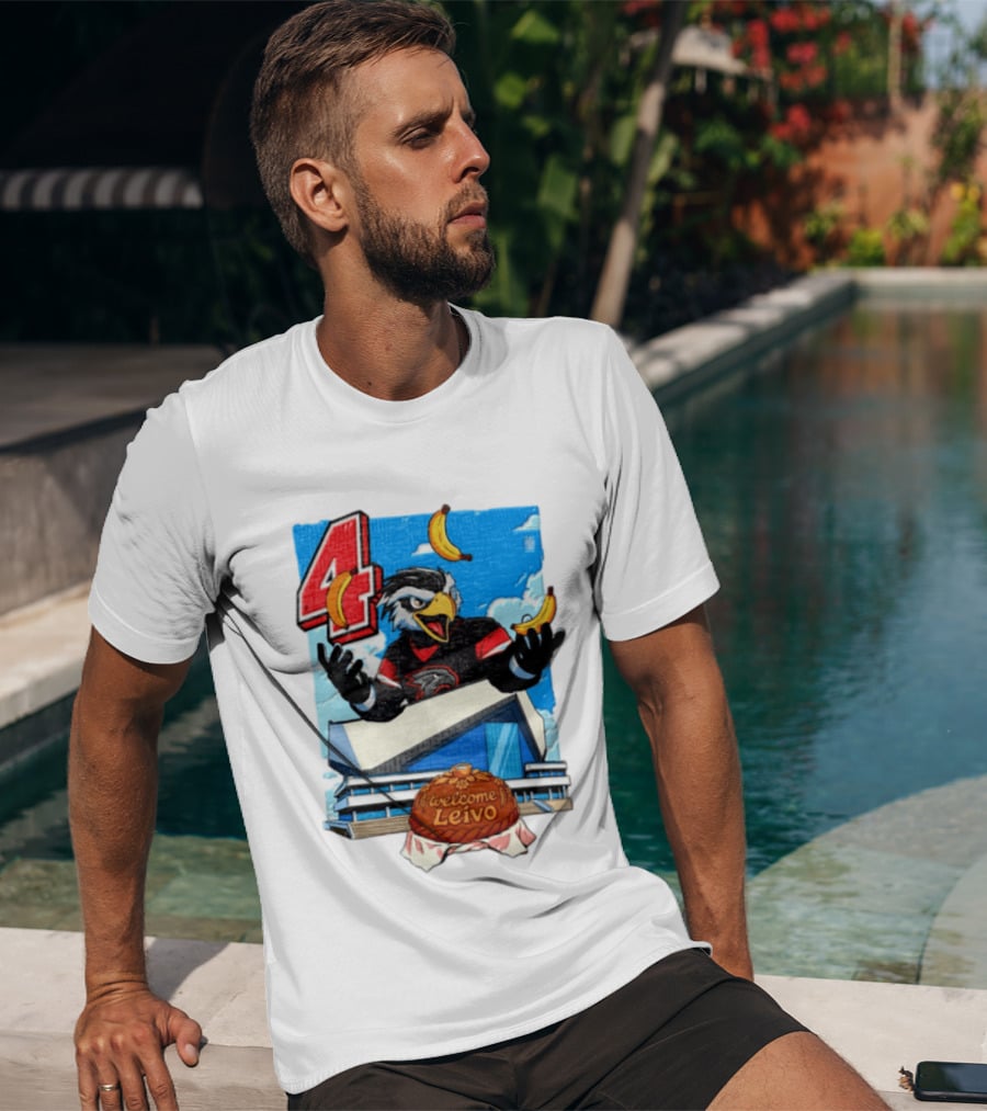 Leivo Welcome 4 Hawk In Hockey Jersey With Bananas In Front Of Arena T-Shirt