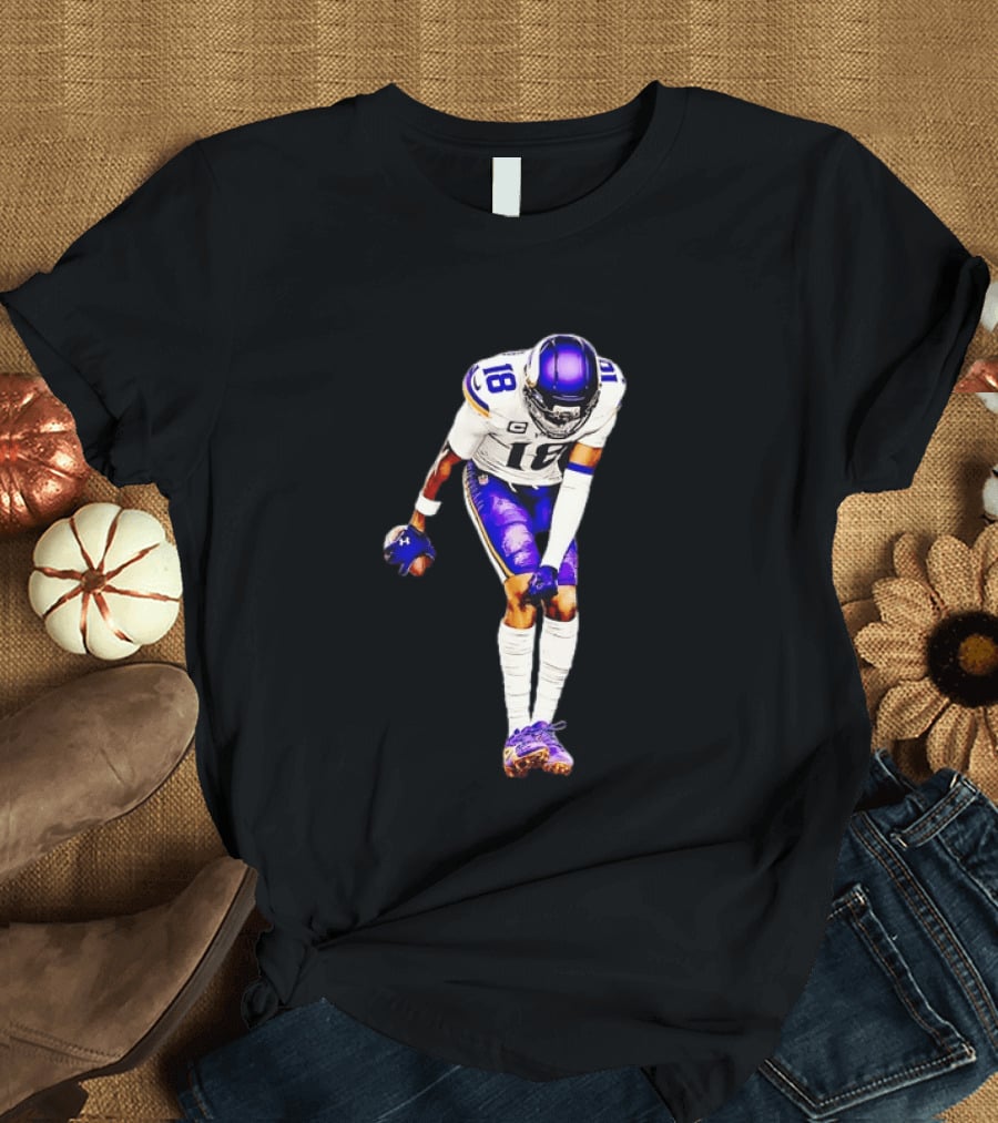 Justin Jefferson 18 Minnesota Vikings Football Player Celebration T-Shirt