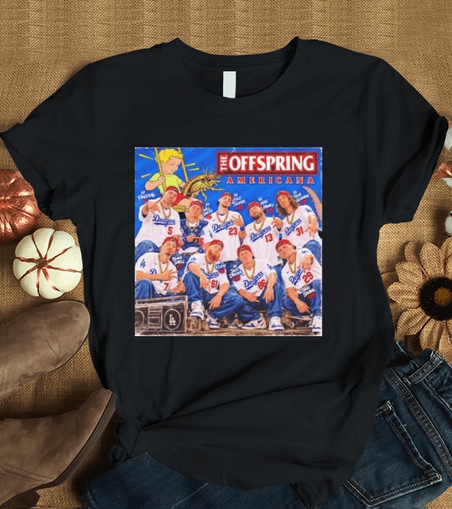 The Offspring Americana Dodgers Players Freddie Klein May Tride Tucek Vante Manny Salty Blake Joey T-Shirt