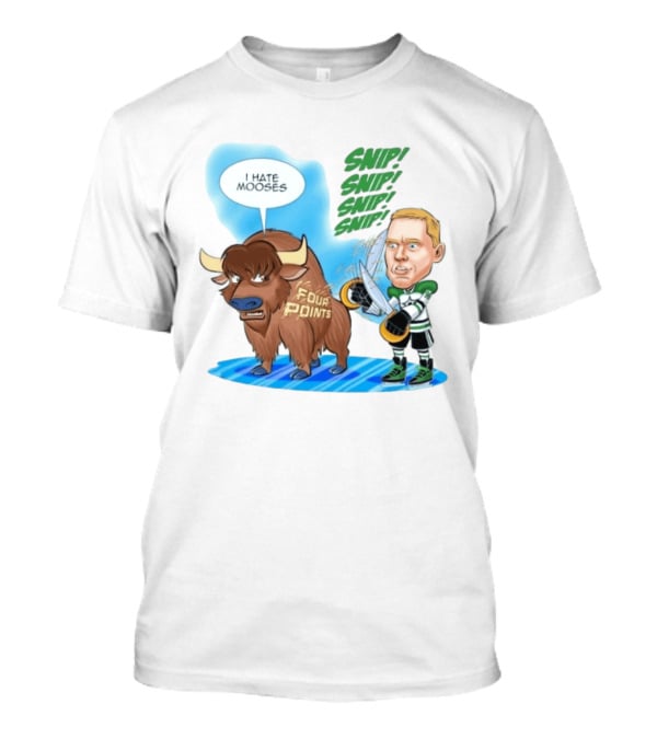Dallas Stars No 96 I Hate Mooses Four Points Chip Chop Caricature T-Shirt