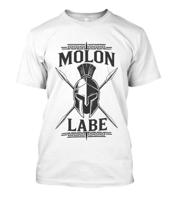 Molon Labe Spartan Helmet Crossed Spear Ack T-Shirt