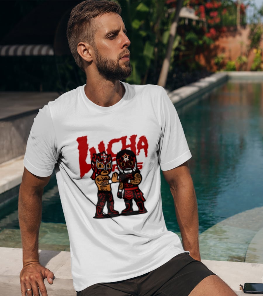 Penta El Zero Miedo Rey Fenix Lucha Bros Chibi Luchadores High Five T-Shirt