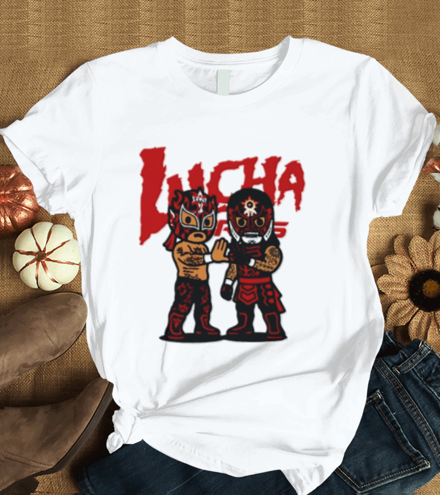Penta El Zero Miedo Rey Fenix Lucha Bros Chibi Luchadores High Five T-Shirt