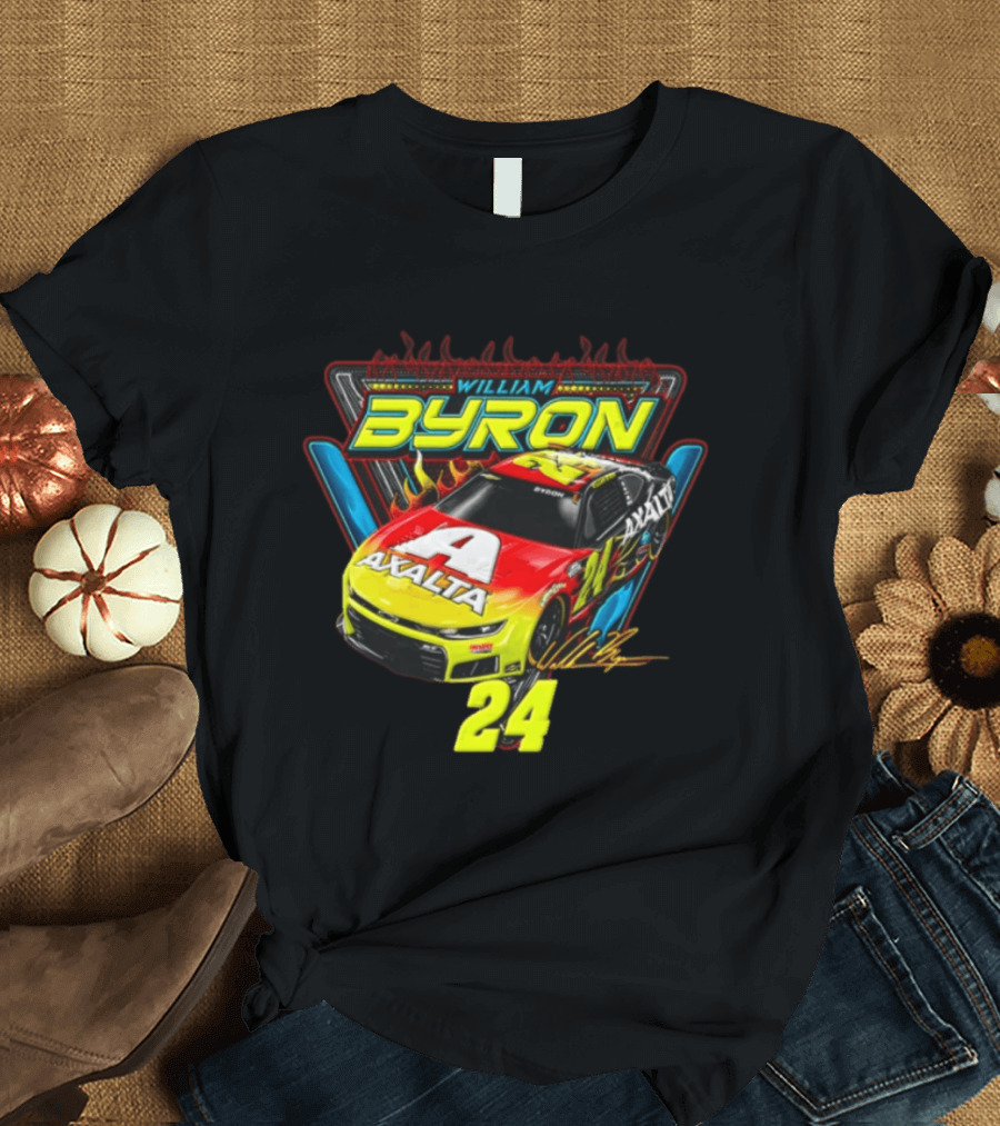 William Byron Axalta Flame Phoenix Car 24 Racing T-Shirt