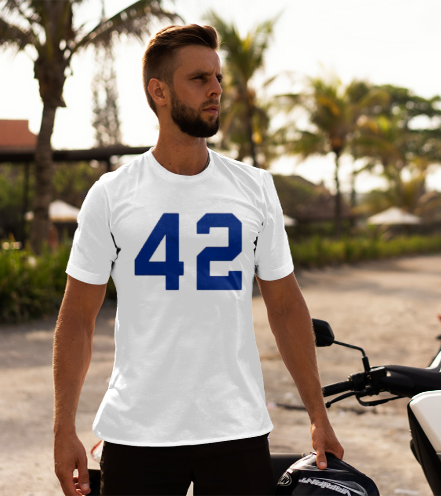 2026 LA Dodgers Jackie Robinson 42 Jersey Giveaway Event T-Shirt